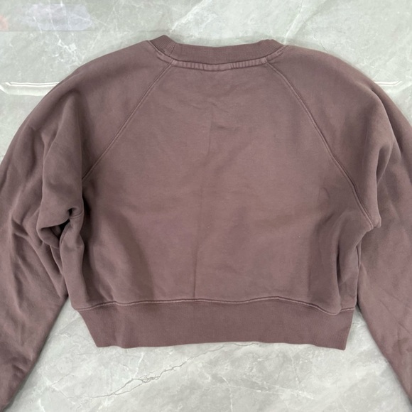 Women’s TNA Perfect Cozy Fleece Cropped Crew Neck Sweatshirt Size Medium - Picture 10 of 15